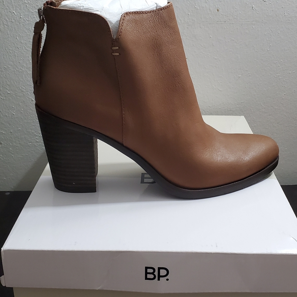 BP. Jett Cognac Leather Booties NEW